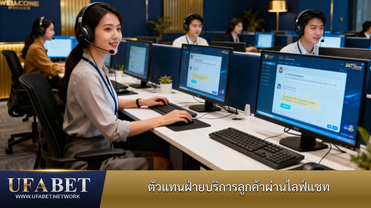 ตัวแทนฝ่ายบริการลูกค้าผ่านไลฟ์แชท